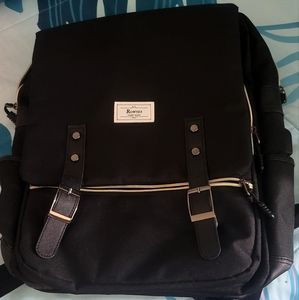 Black back pack with charger
